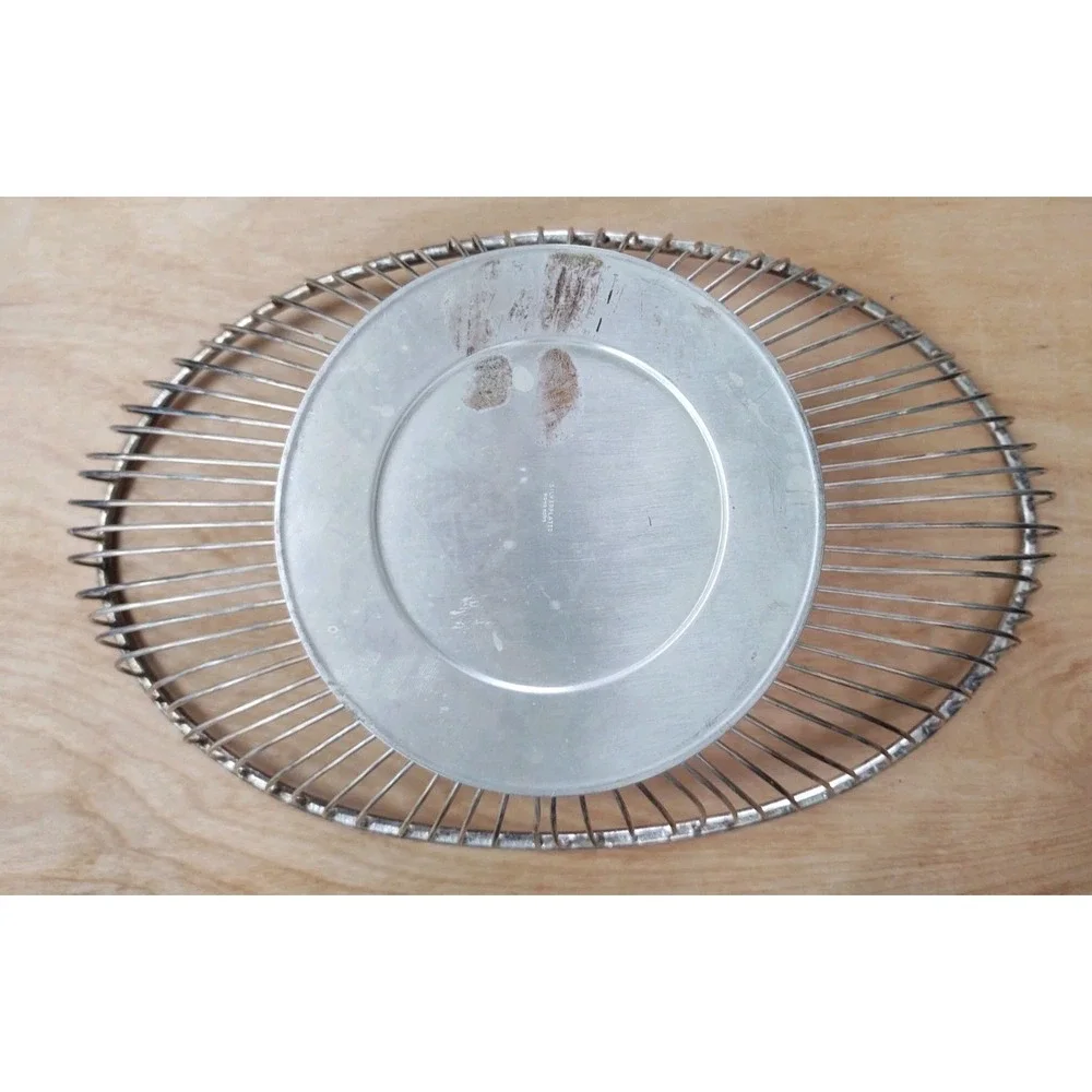 Vintage Silver Plate Oval Wire Bread Fruit Food Basket 12